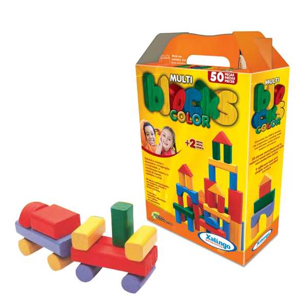 Multi Blocks Colorido 50 Peças - Xalingo