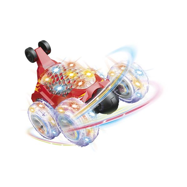 Carro com Controle Remoto Crazy Gira 360 - DM Toys - Vermelho