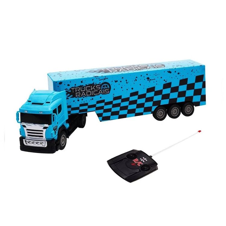 Caminhão Trucks Radicais com Controle Remoto - Unik - Azul Claro