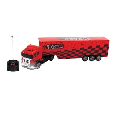 Caminhão Trucks Radicais com Controle Remoto - Unik - Vermelho