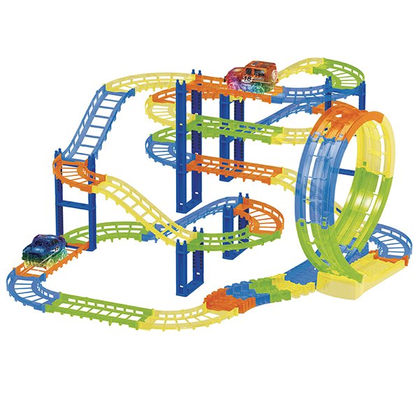 Pista Color 6,38m Carro com luz 91Pcs - Art Brink