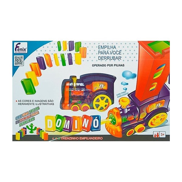 Trenzinho Dominó 80 Peças Para Empilhar - Fênix