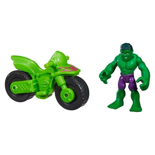 Veículo e Figura Super Hero Adventures Marvel Hulk - Hasbro