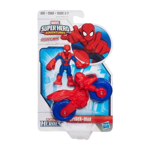 Veículo e Figura Super Hero Adventures Marvel Homem Aranha - Hasbro