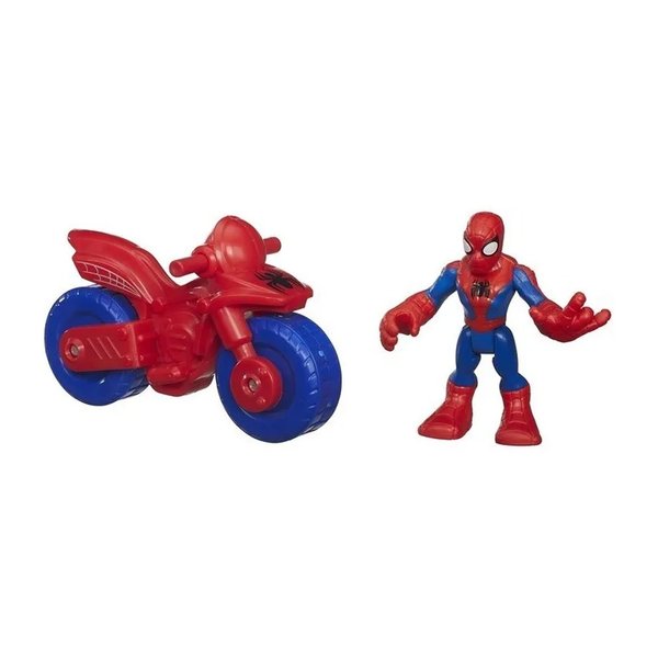 Veículo e Figura Super Hero Adventures Marvel Homem Aranha - Hasbro