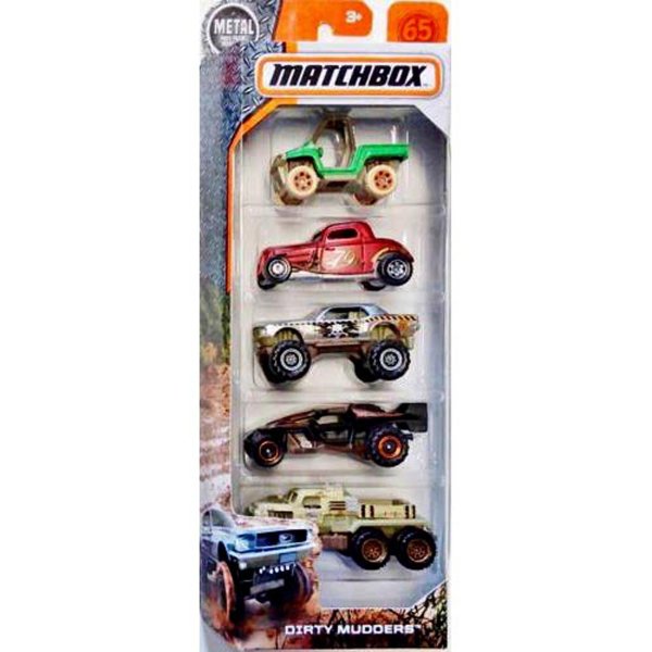 Matchbox 2018 - Pack 5 - Dirty Mudders - Mattel
