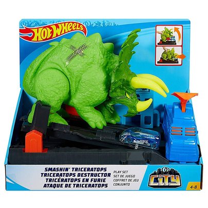 Pista e Veículo Hot Wheels Smashin' Triceratops - Mattel