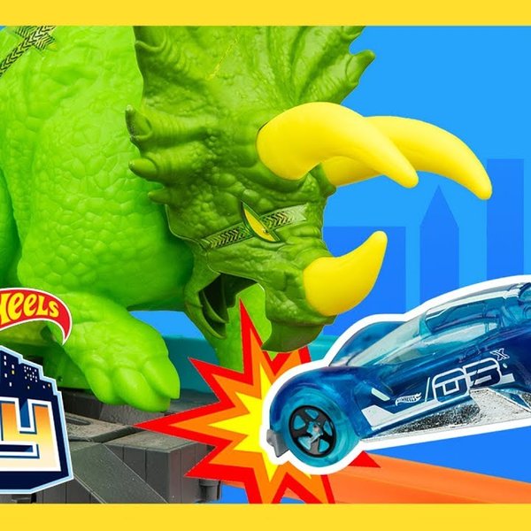 Pista e Veículo Hot Wheels Smashin' Triceratops - Mattel