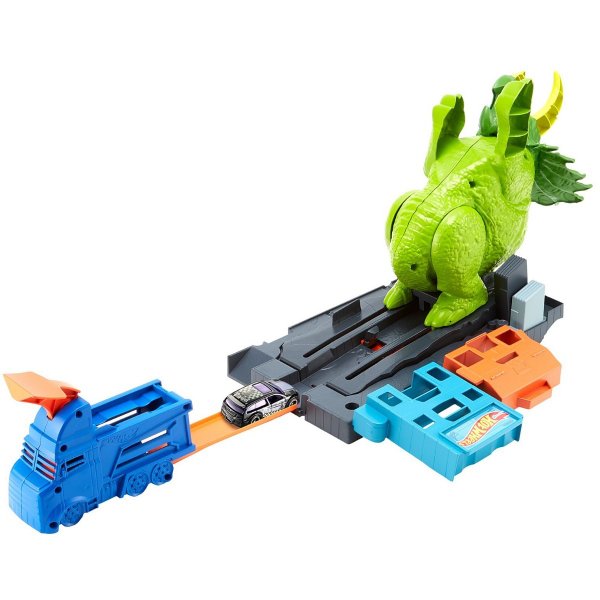 Pista e Veículo Hot Wheels Smashin' Triceratops - Mattel