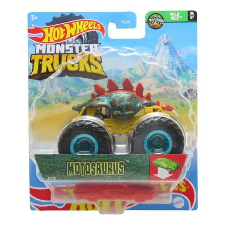 Hot Wheels - 1:64 - Motosaurus com Carrinho - Monster Trucks