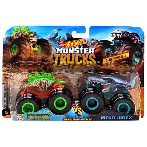 Hot Wheels Monster Trucks 2 Veículos Motosaurus vs Mega Wrex - Mattel