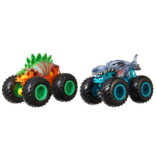 Hot Wheels Monster Trucks 2 Veículos Motosaurus vs Mega Wrex - Mattel