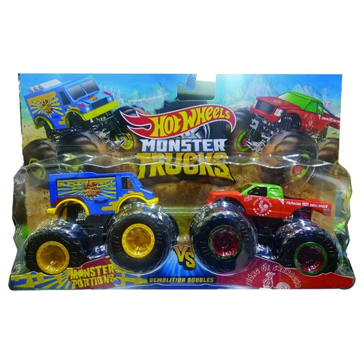 Hot Wheels Monster Trucks 2 Veículos Monster Potions vs Tuong Ot Sriracha - Mattel
