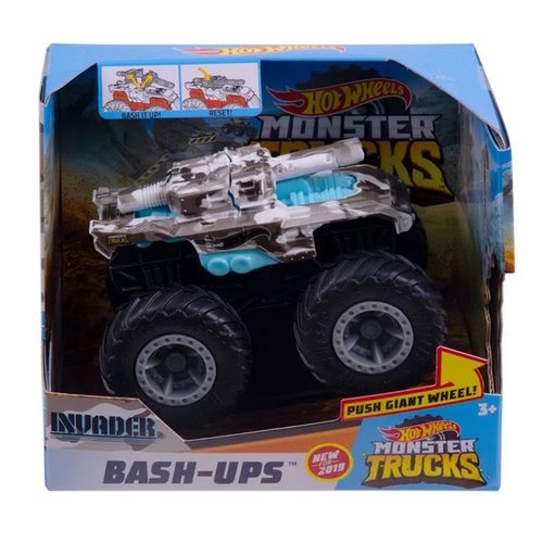 Hot Wheels Monster Trucks Bash-Ups Invader - Mattel