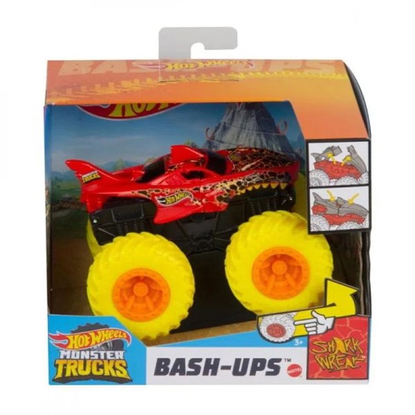 Hot Wheels Monster Trucks Bash-Ups Shark Wreak - Mattel