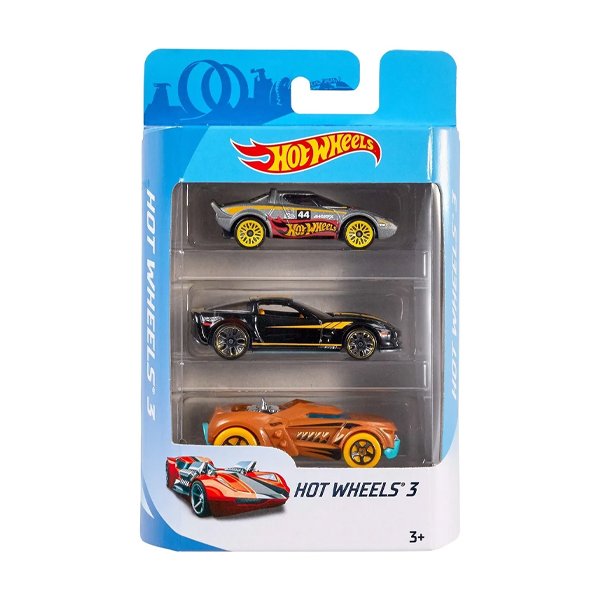 Kit com 3 Carros Hot Wheels 1:64 - Mattel
