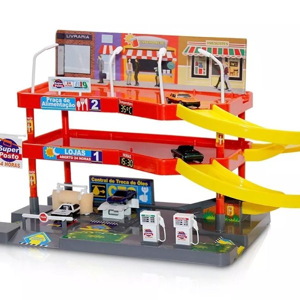 Super Posto De Gasolina 3 Andares - Nig Brinquedos