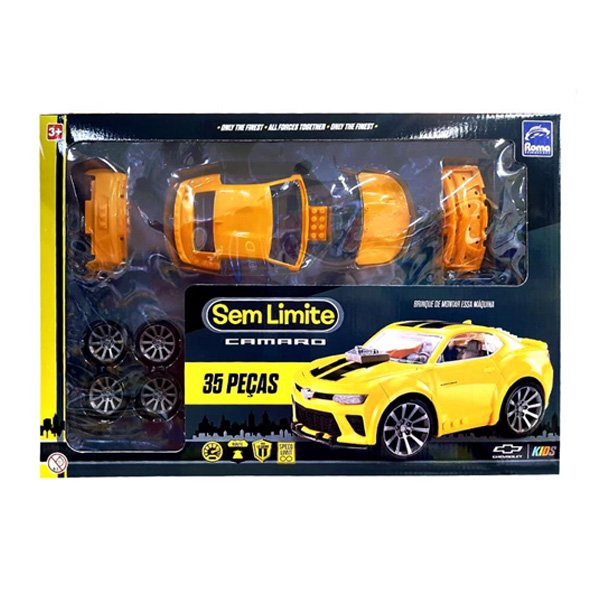 Carro Sem Limite Camaro para Montar - Roma - Laranja