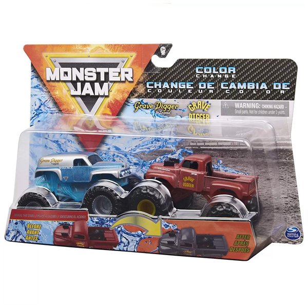 Monster Jam 1:64 2 Carros Grave Digger The Legend VS Grave Digger - Sunny