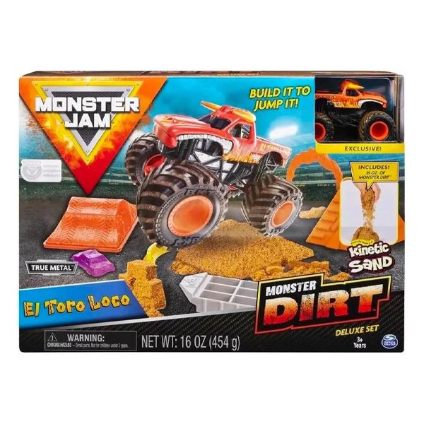 Playset Monster Jam com Massa Areia e Carro El Toro Loco - Sunny