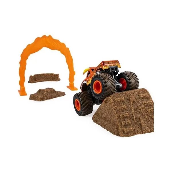 Playset Monster Jam com Massa Areia e Carro El Toro Loco - Sunny