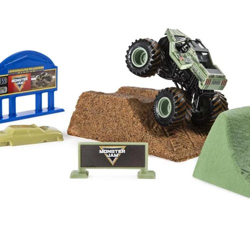 Playset Monster Jam Massa Areia Carro Soldier Fortune