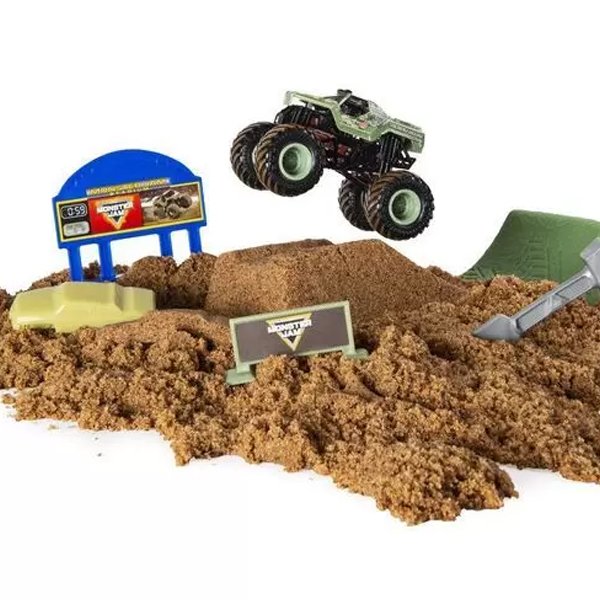 Playset Monster Jam com Massa Areia e Carro Soldier Fortune - Sunny