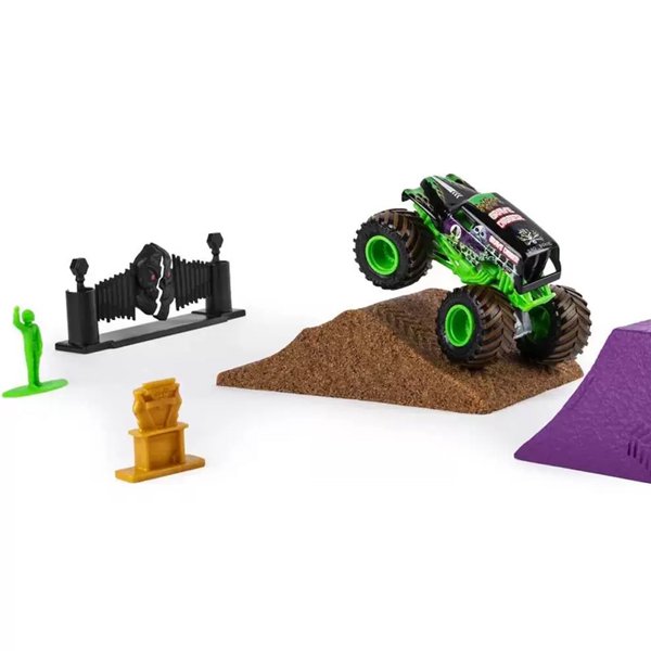 Playset Monster Jam com Massa Areia e Carro Grave Digger - Sunny