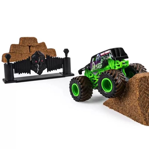 Playset Monster Jam com Massa Areia e Carro Grave Digger - Sunny