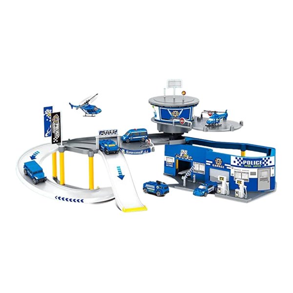 Brinquedo Garagem Policial Rescue Nation Com 6 Peças - Toyng