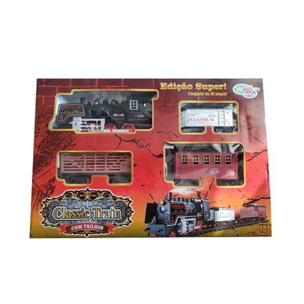 Trem Ferrorama Express Classico 20 Peças Com Som E Luz - Wellmix