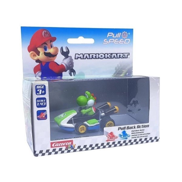 Miniatura Carrinho Mario Kart Fricção 1:43 Yoshi - Carrera