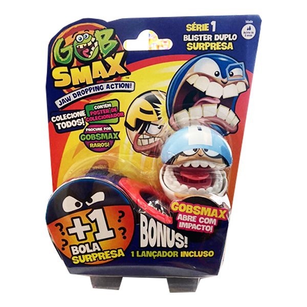 Figura Gobsmax Blister Duplo Serie 1 Boom Dog e 1 Surpresa - Copag