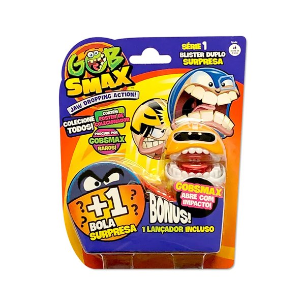 Figura Gobsmax Blister Duplo Serie 1 Zap Pod e 1 Surpresa - Copag