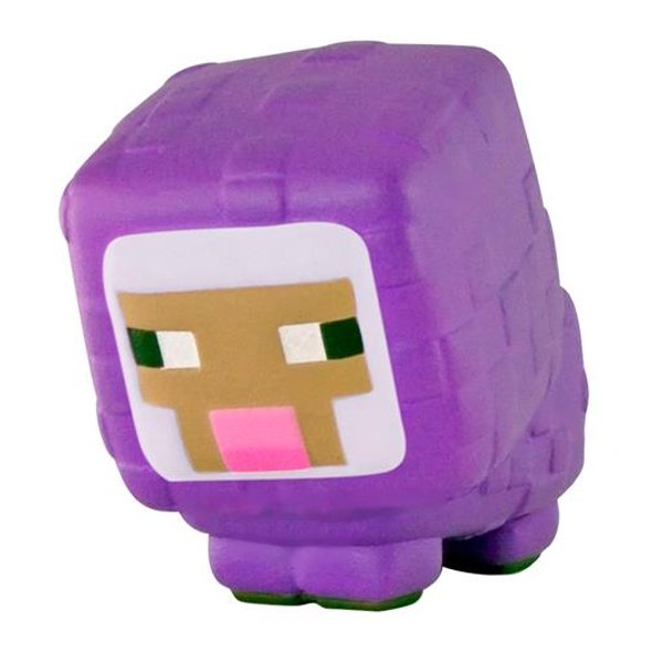 Miniatura Colecionável Minecraft Squishme Purple Sheep - Copag