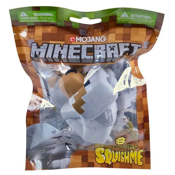 Miniatura Colecionável Minecraft Squishme Wolf - Copag