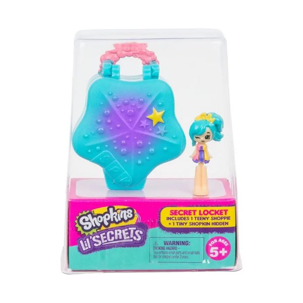 Pingente Colecionável Shopkins Lil Secrets Concha Azul - DTC