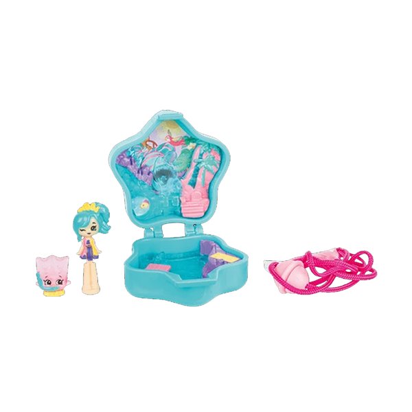 Pingente Colecionável Shopkins Lil Secrets Concha Azul - DTC