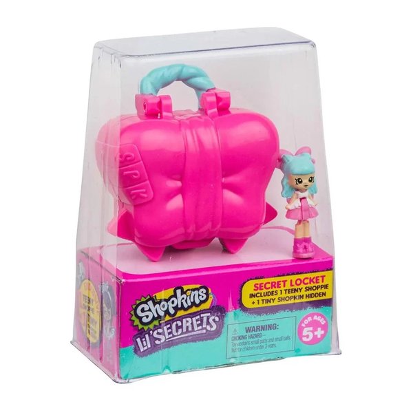Pingente Colecionável Shopkins Lil Secrets Laço Rosa - DTC