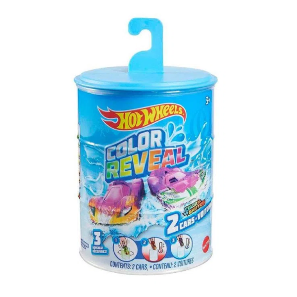 Hot Wheels Surpresa 2 Carrinhos em 1 Color Reveal - Mattel