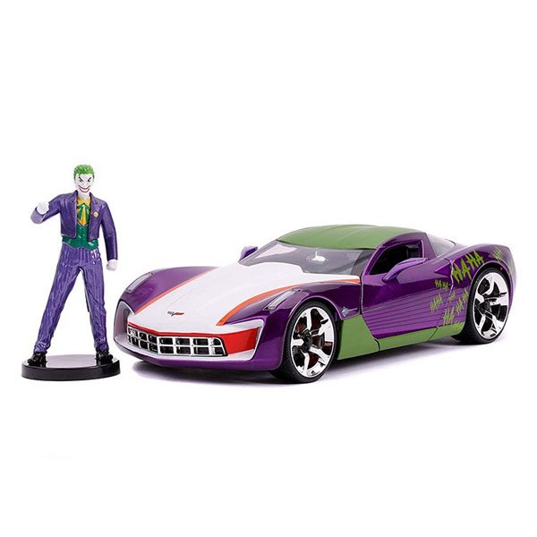 Miniatura Corvette Stingray 2009 com Boneco Coringa 1/24 - Jada Toys