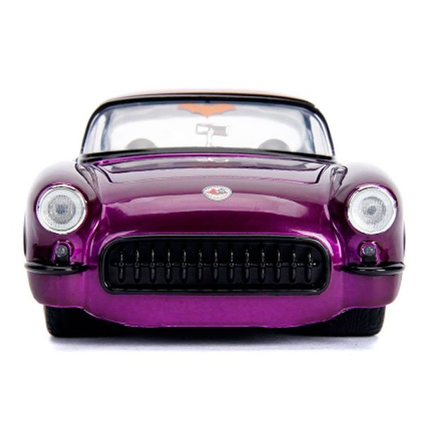 Miniatura Chevy Corvette 1957 com Boneco Batgirl 1/24 - Jada Toys