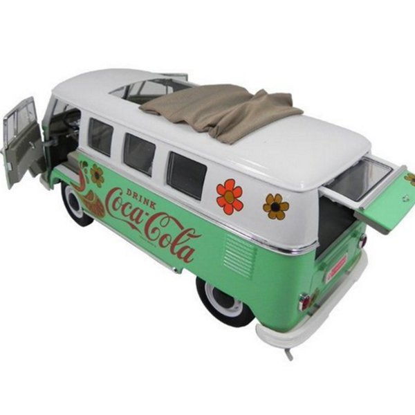 Kombi Samba Coca-Cola 1962 Verde 1:18 - Motor City Classics