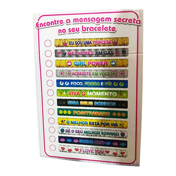 Pulseira Bracelete My Style Magic com Frase Sortida - Multikids