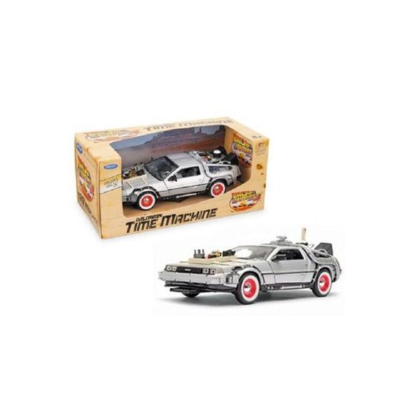 Miniatura Carro DeLorean Time Machine 'Back To The Future 3' 1:24 - Welly