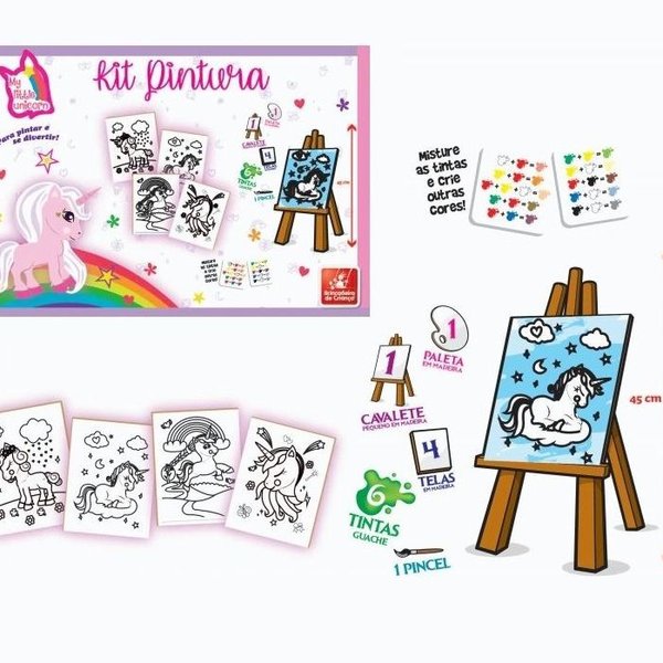 Kit Pintura Meu Pequeno Unicórnio - Brincadeira de Criança