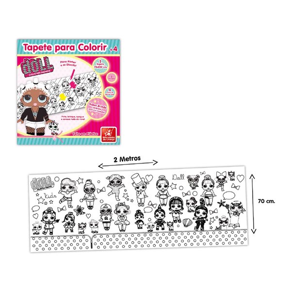 Tapete para Colorir Collection Fashion Doll - Brincadeira de Criança