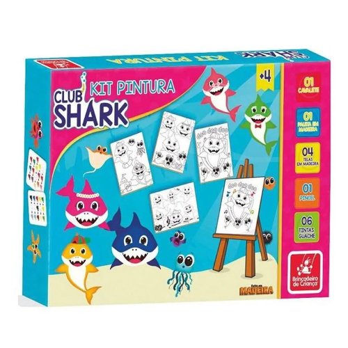Kit de Pintura Club Shark - Brincadeira de Criança