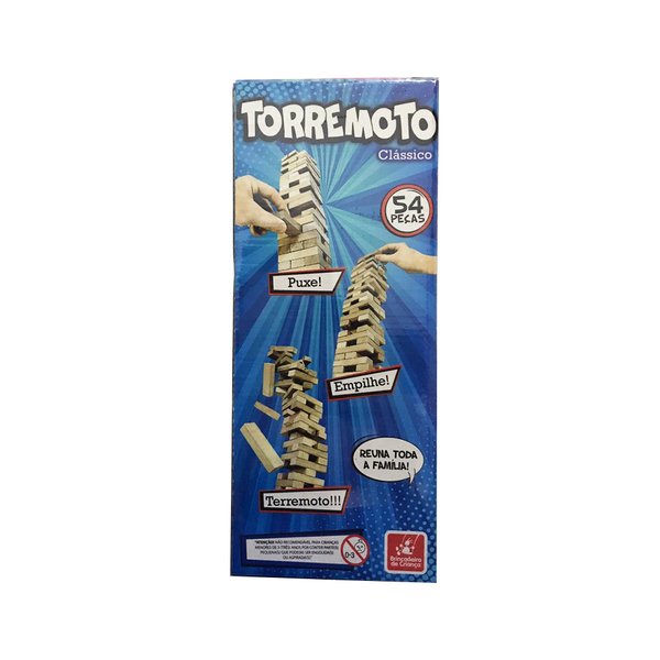 Jogo Terremoto Clássico 54 Peças - Brincadeira de Criança