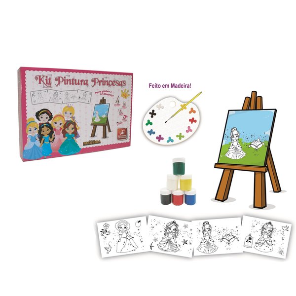 Kit Pintura Princesas Baby - Brincadeira de Criança